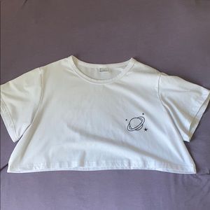 White short crop top